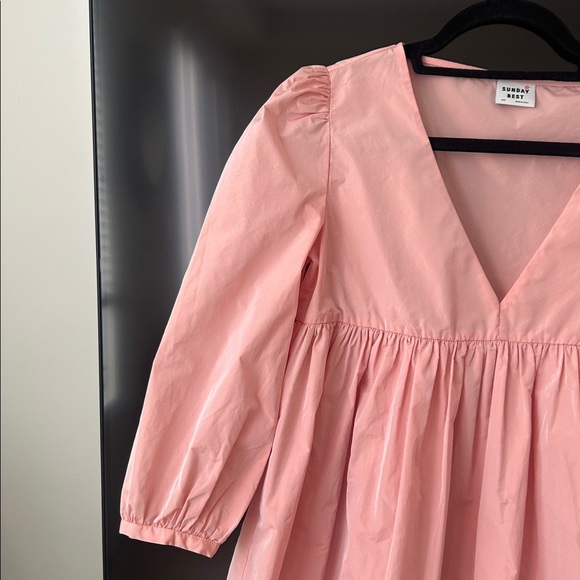 Aritzia Sunday Best Jinx Dress XXS Guava Pink Babydoll Flowy - Picture 10 of 13